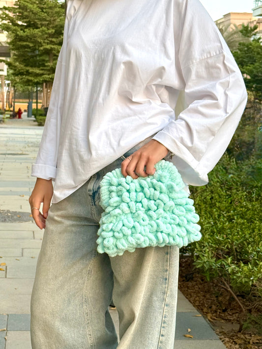 The Bloom Clutch in Turquoise