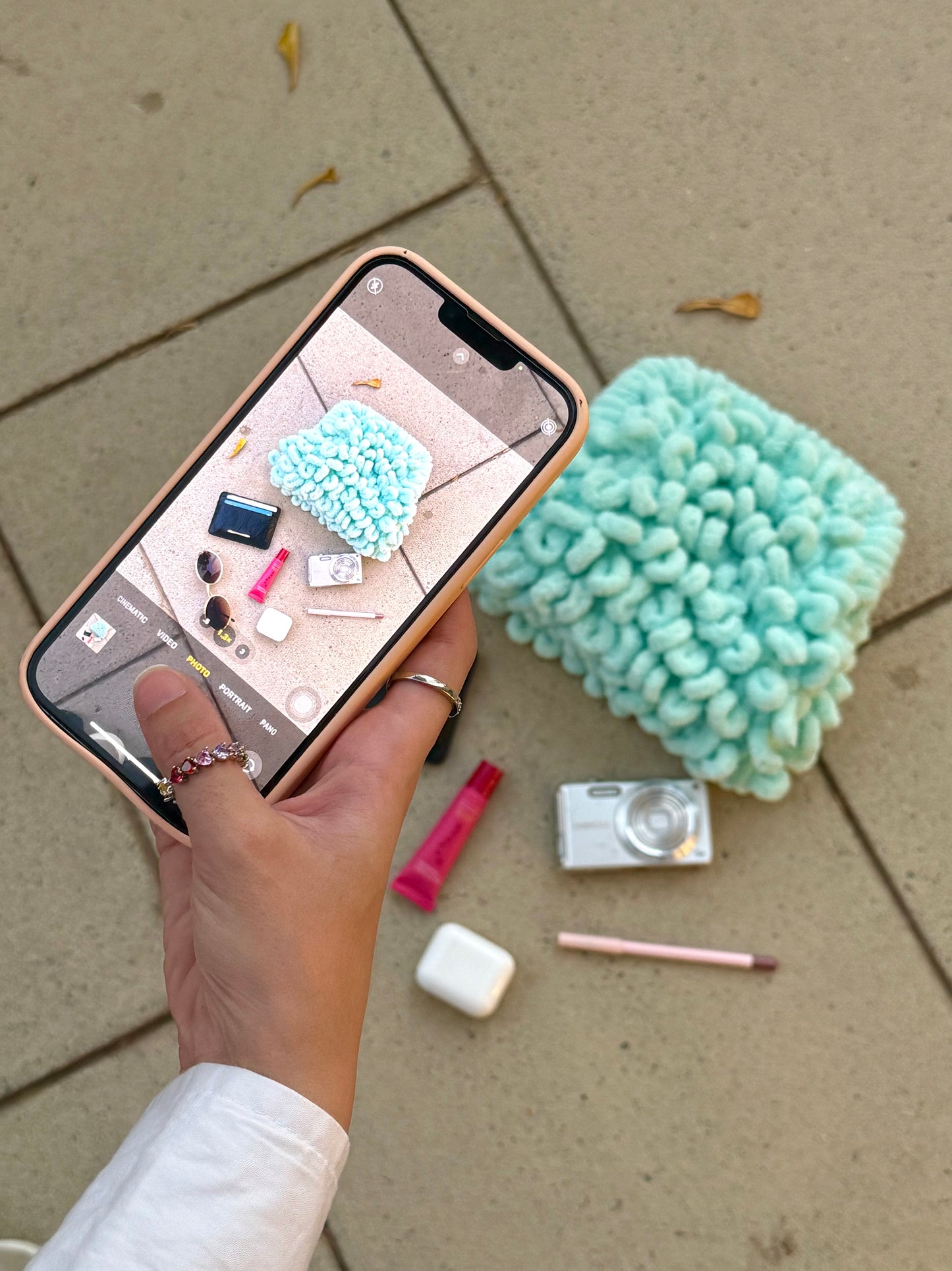 The Bloom Clutch in Turquoise