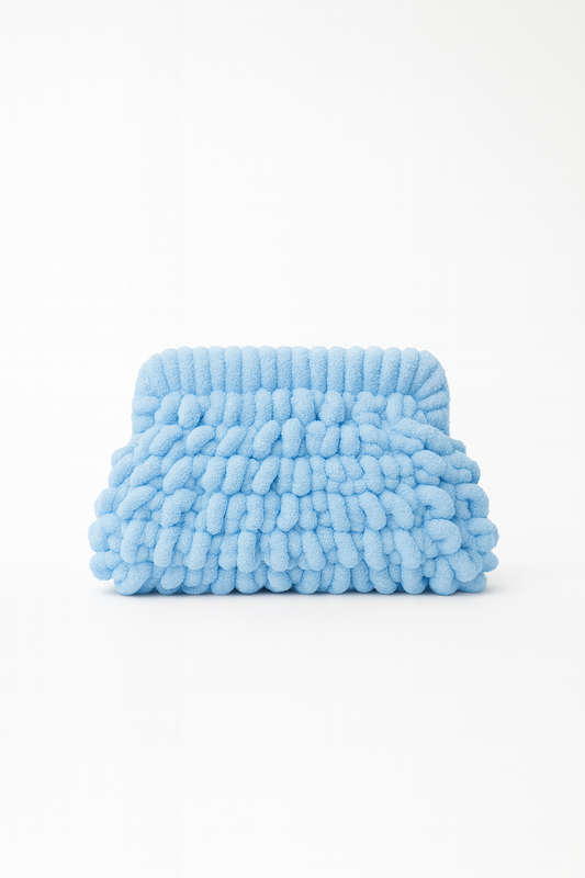 The Bloom Clutch in Baby Blue