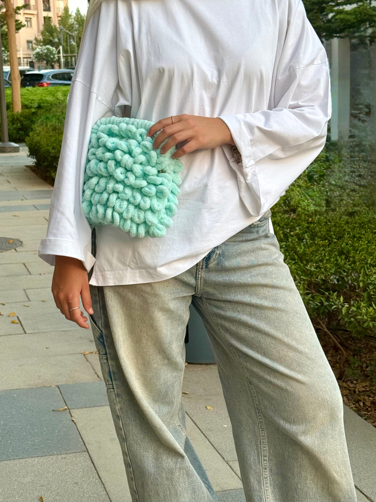 The Bloom Clutch in Turquoise
